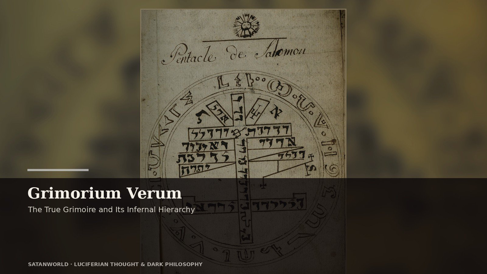 Archival manuscript imagery for Grimorium Verum, the true grimoire and its infernal hierarchy