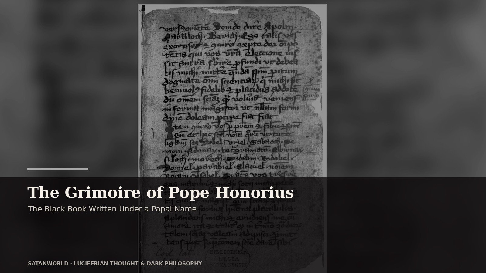 Archival manuscript imagery for The Grimoire of Pope Honorius, the black book written under a papal name