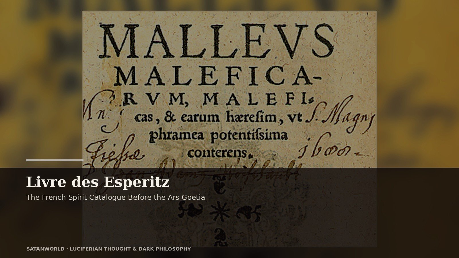 Archival manuscript imagery for Livre des Esperitz, the french spirit catalogue before the ars goetia